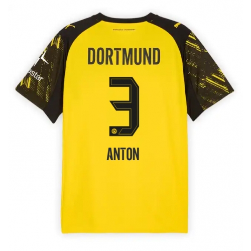Borussia Dortmund Waldemar Anton #3 Maglia Gara Casa Repliche 2025-26 Maniche Corte Borussia Dortmund Waldemar Anton #3 Maglia Gara Casa Repliche 2025-26 Maniche Corte